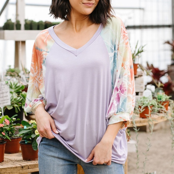 Burst of Color Rainbow Tie Dye Top - Picture 6 of 8